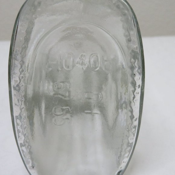 Vintage Apothecary Bottle Empty Clear Glass Rectangular Ribbed Glass Decanter - Picture 11 of 12